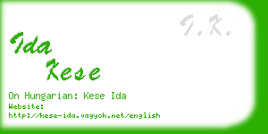 ida kese business card